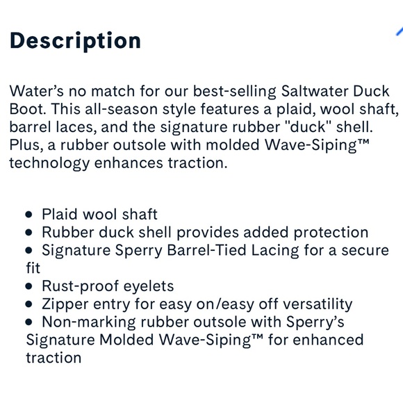 Sperry women’s saltwater Buffalo check duck boot Buffalo plaid wool shaft black - Picture 7 of 13